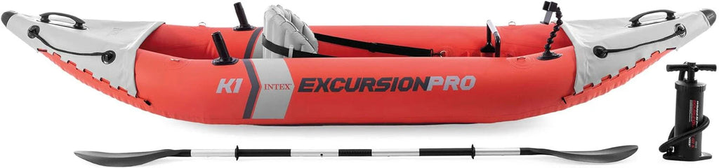 Excursion Pro Inflatable Kayak Series: Includes Deluxe 86in Kayak Paddles and High-Output Pump – SuperTough PVC – Adjustable Bucket Seat – Fishing Rod Holders – Grab Handles