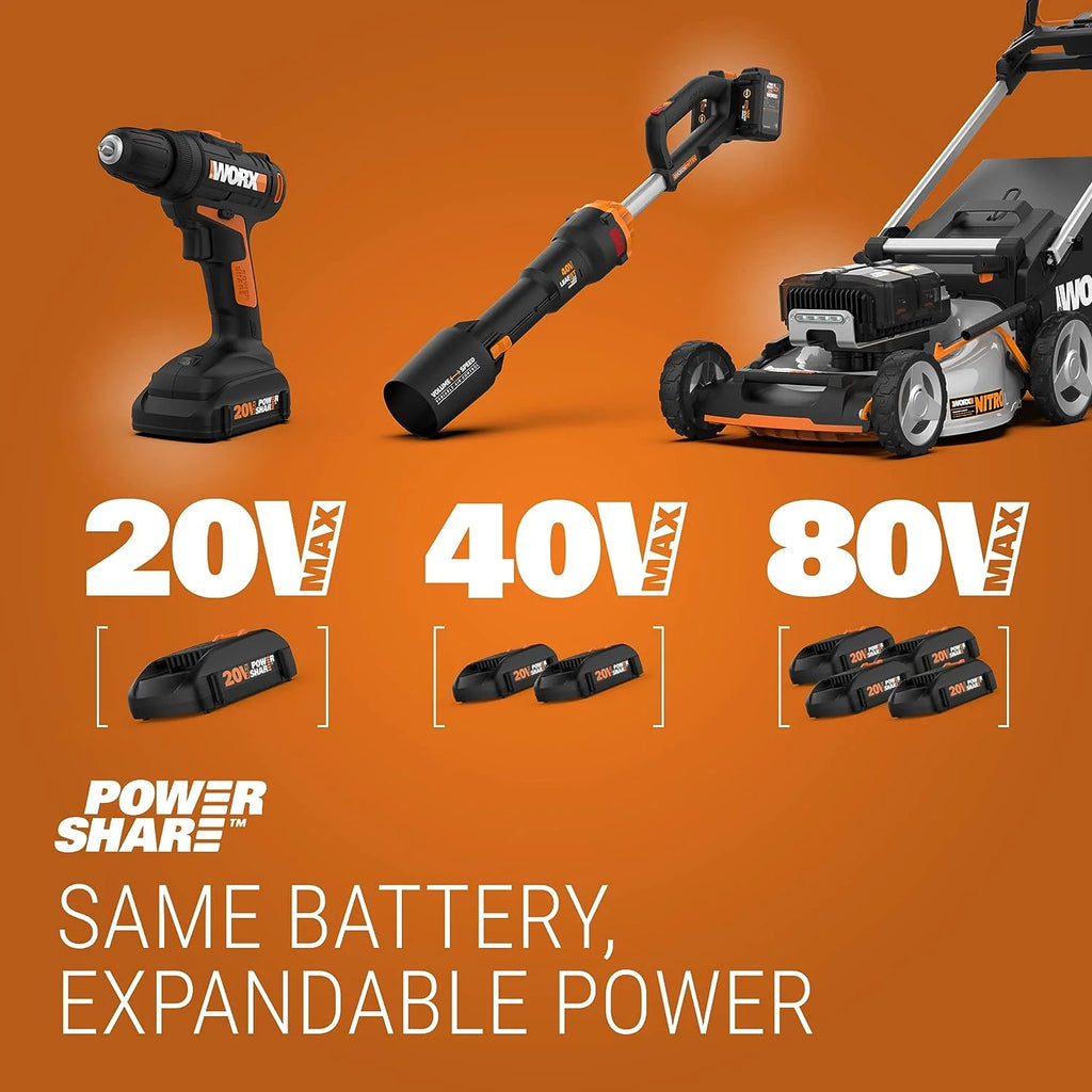 20V GT Revolution 12 4.0Ah Cordless String Trimmer & Turbine Leaf Blower Power Share Combo Kit - WG930.3 (Batteries & Charger Included)