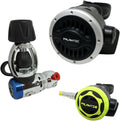 Palantic AS103 Yoke Regulator & Octopus Combo for Scuba Diving | High-Performance Over-Balanced Regulator, Silicone Mouthpiece, 27 Hose, Large Purge Button, 36 Yellow Octopus Hose