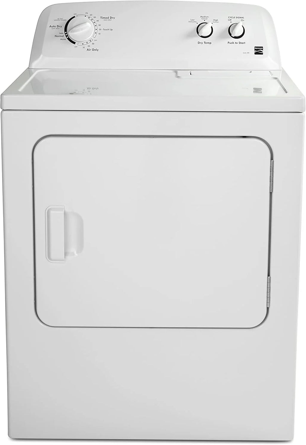 Kenmore 29′′ Front Load Electric Dryer with Wrinkle Guard and 7.0 Cubic Ft. Total Capacity, White