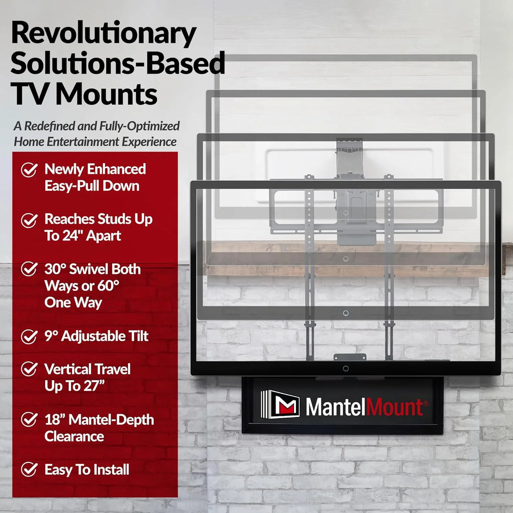 MantelMount MM540 Fireplace TV Mount, 40–80, Auto-Straightening
