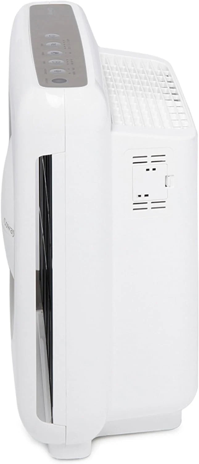 True HEPA Purifier with Air Quality Monitoring, Auto, Timer, Filter Indicator, and Eco Mode, 16.8 x 18.3 x 9.7, White