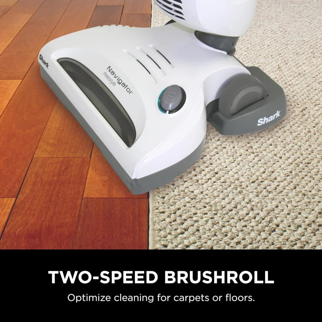 Shark SV1106 Navigator Freestyle Cordless Stick Vacuum, Lightweight, White/Grey, for Carpet & Pet Hair