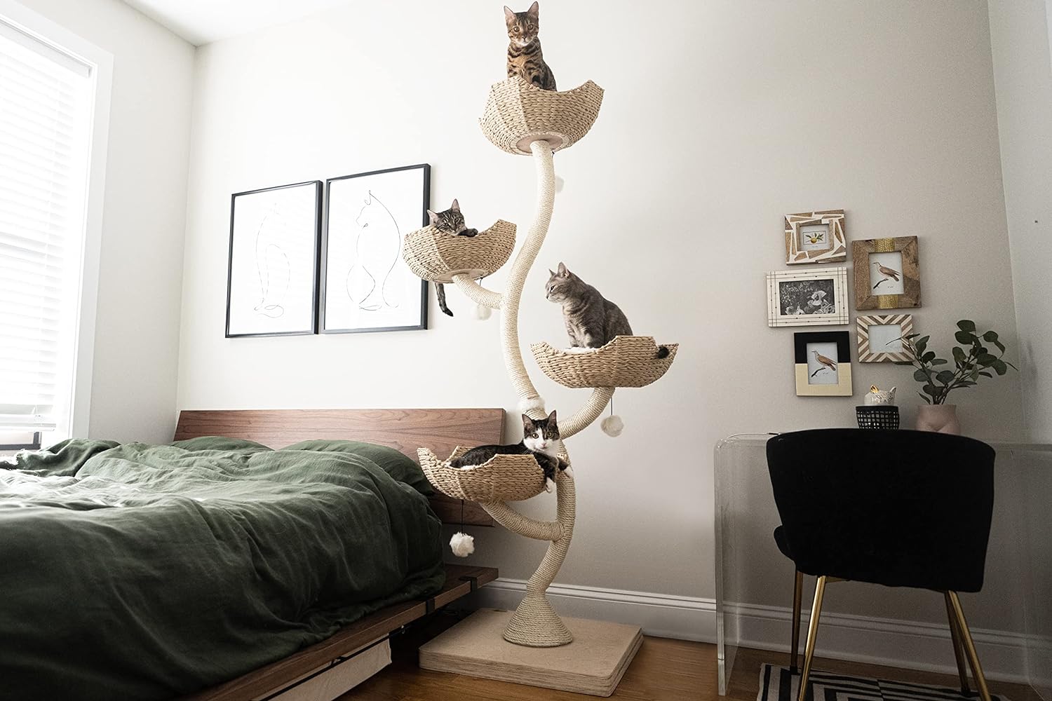 73 Tall Modern Cat Tree Scratching Tower for Large Cats, Scratching Post Condo, Cat Tower for Multiple Cats, Luxury Cat Gifts by Mau Lifestyle