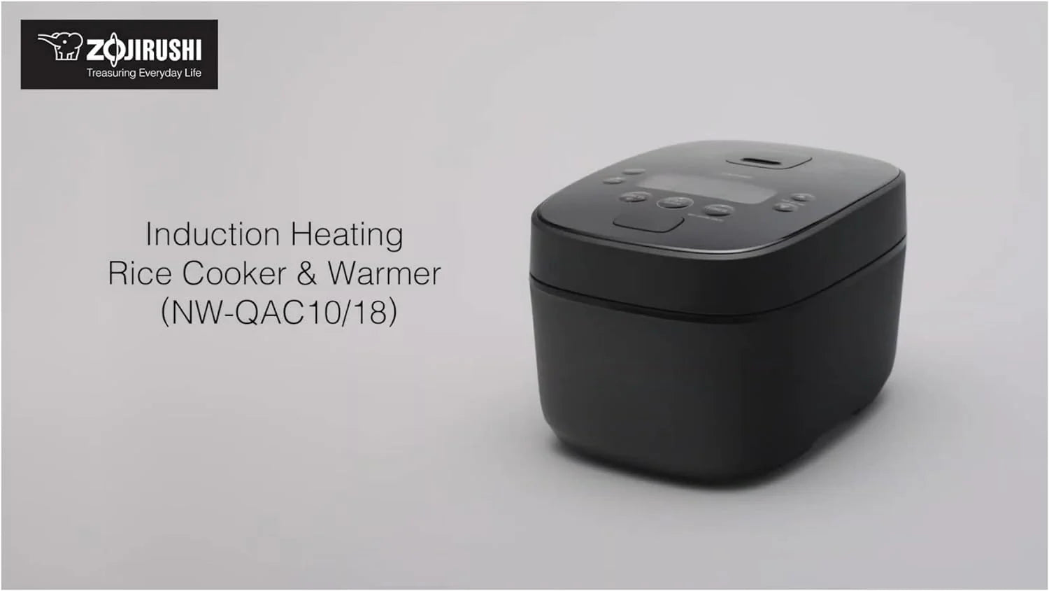 Induction Rice Cooker and Warmer, 5.5 Cup Capacity, Black, 9.25 x 12.25 x 7.88