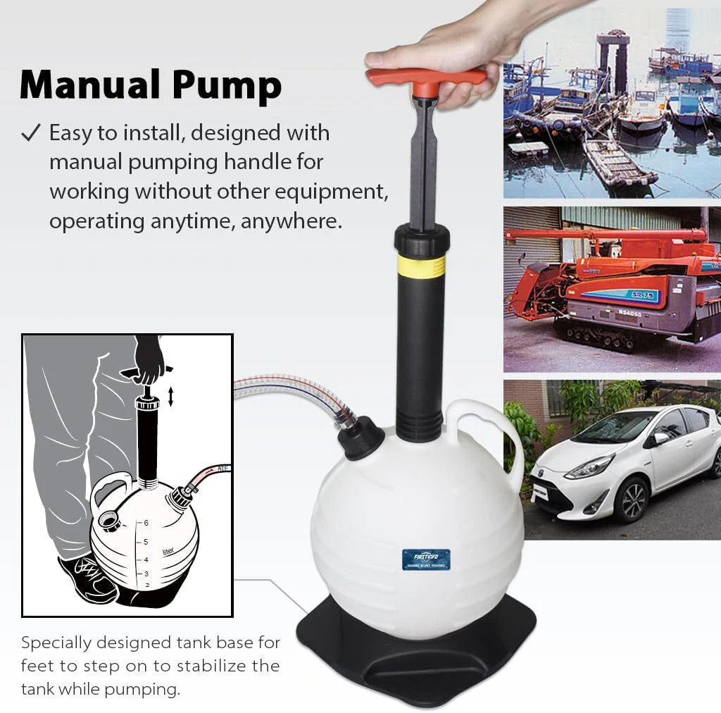 A1139HNUS Patented 12.5L Automatic Transmission Fluid Pump for ATF Filler System with 21 Pieces Taiwan-ATF Filling Adapters, Pneumatic and Manual Operation for Refilling Use