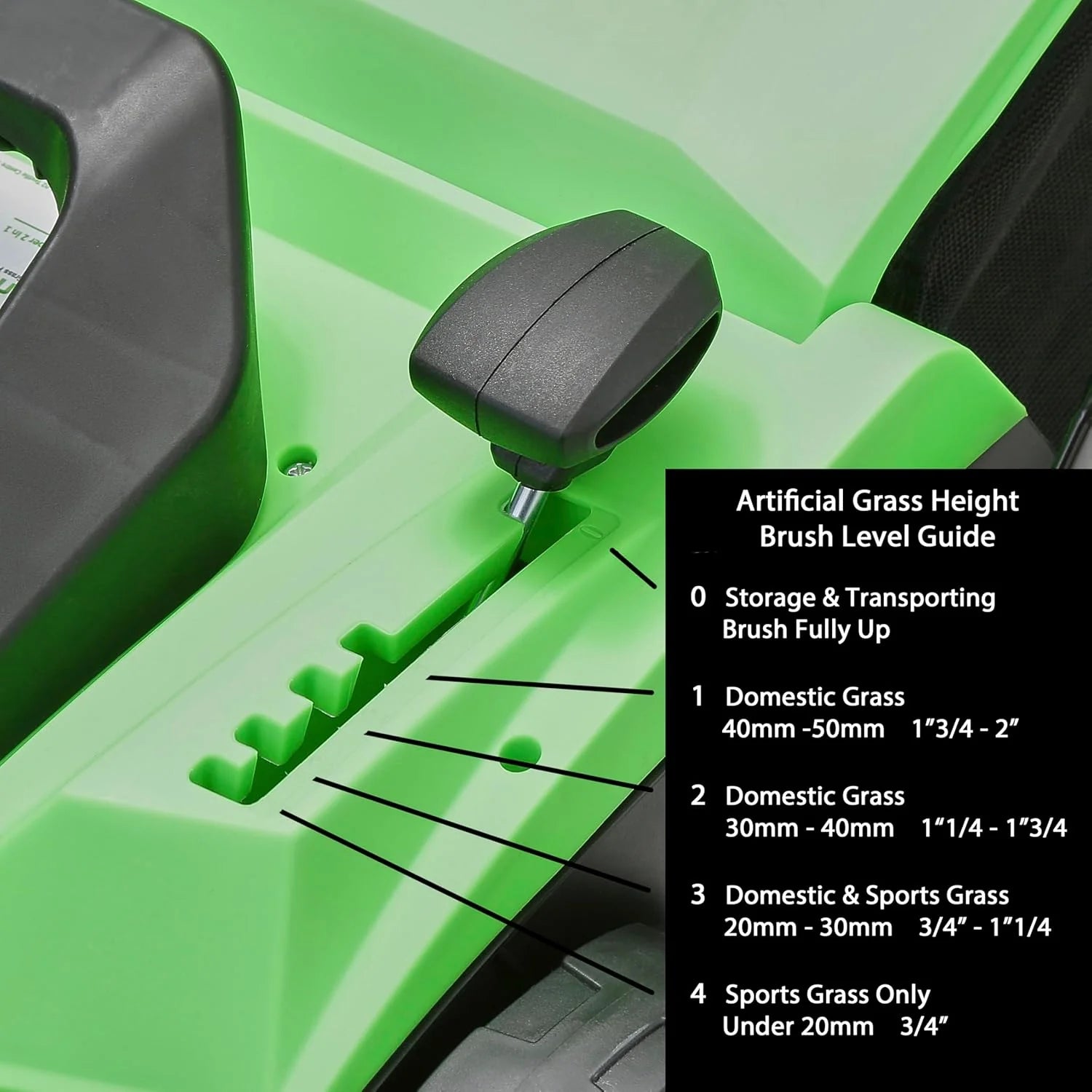 Turfmatic Artificial Grass Sweeper, 15 Brush, 1800W, 2-in-1 Design