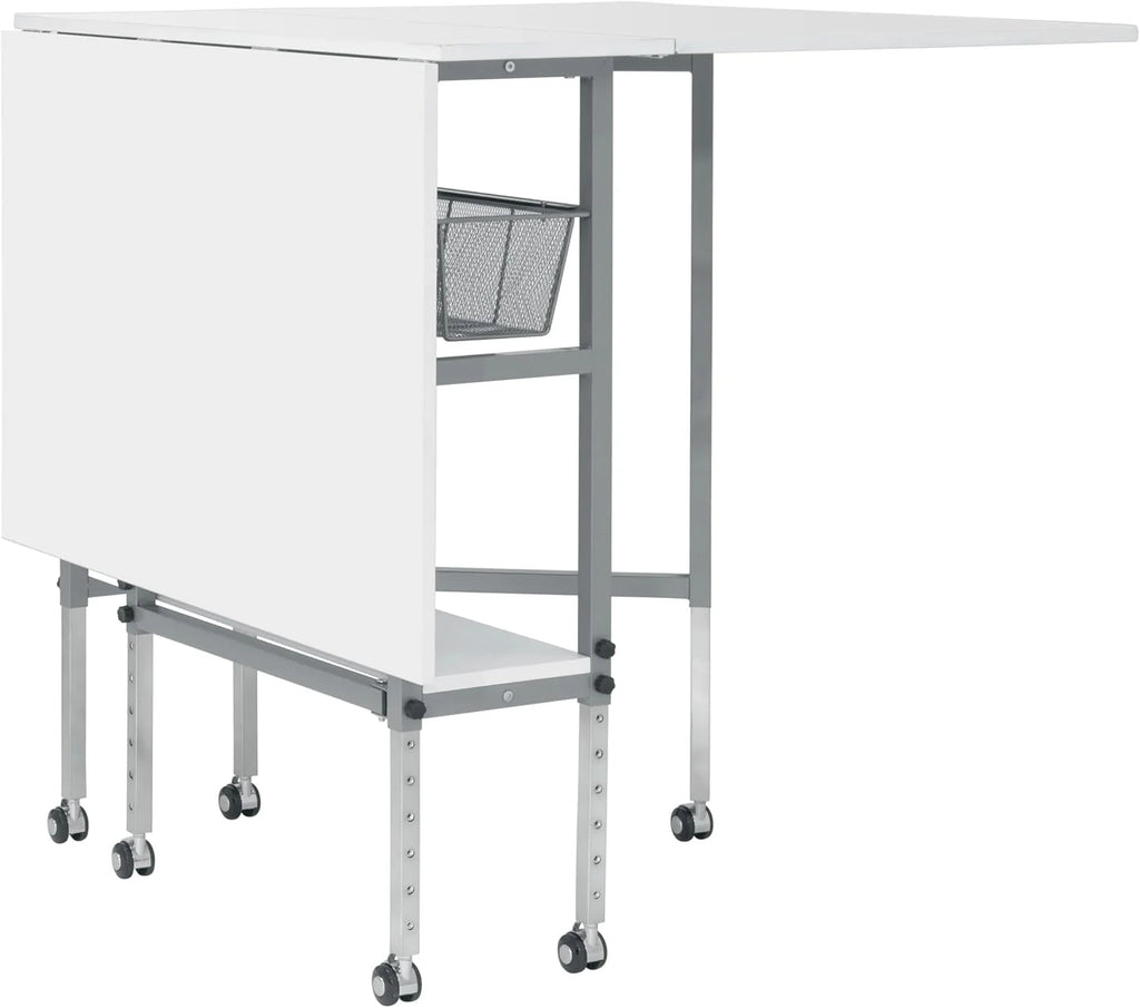 Sew Ready Hobby Cutting Table, 58.75x36.5, White/Silver