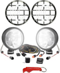 KC HiLiTES 651 Gravity G6 Daylighter Spot Light System & Stone Guards Armored-for-Offroading Bundle. CREE LED 40 Watt Focused Long Distance Beam Weatherproof Spotlight Pair, 2,300 Lumens