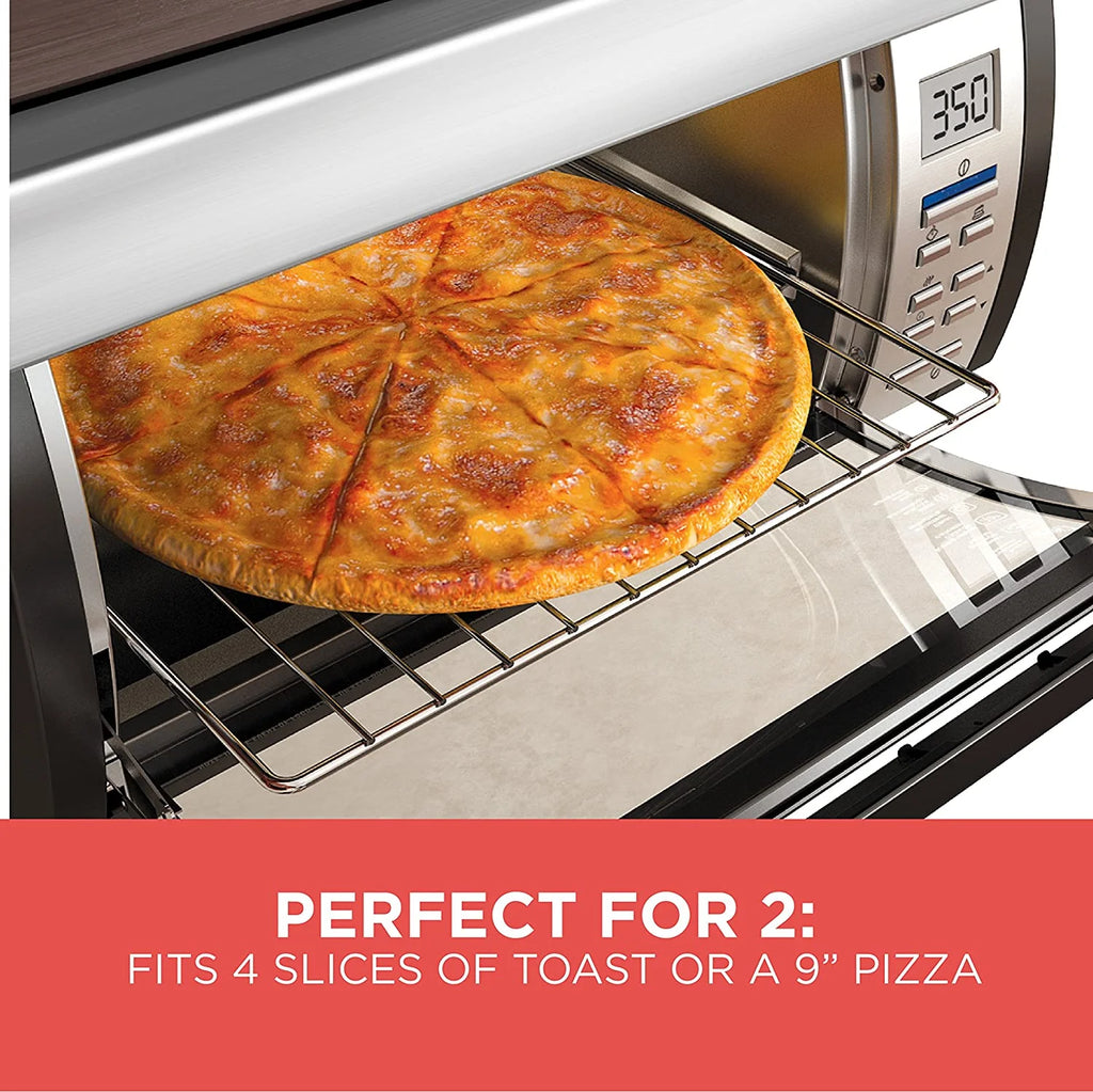 BLACK+DECKER SpaceMaker Under-Counter Toaster Oven, Digital Controls, Black/Stainless Steel, Fits 9锟芥?锟斤拷 Pizza, TROS1000D